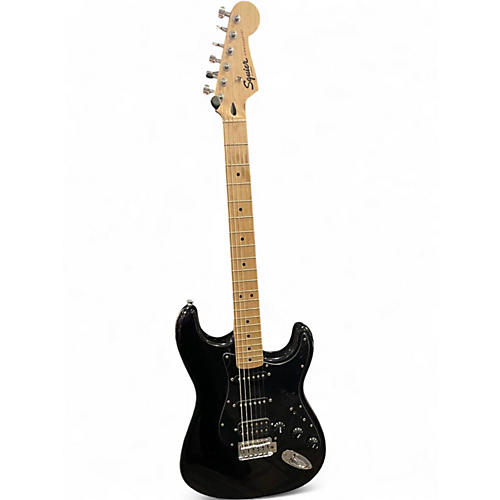 Used Squier Sonic Stratocaster HSS Black Solid Body Electric Guitar Black