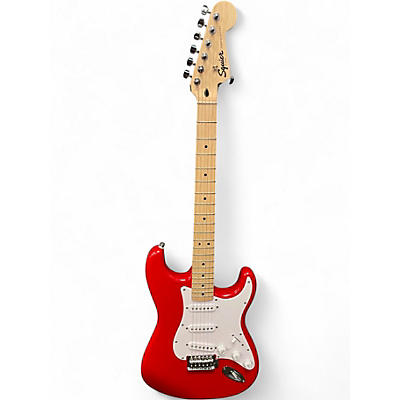 Used Squier  Sonic Stratocaster  Red Solid Body Electric Guitar