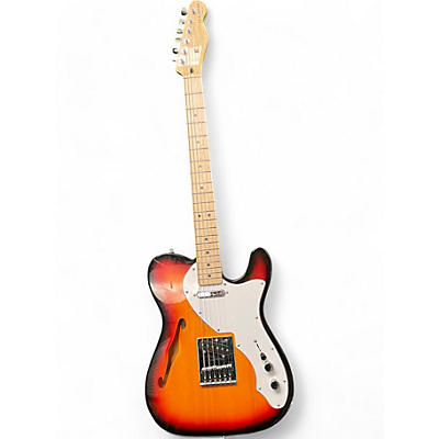 Squier Used Squier Squier Affinity Series Telecaster Thinline 3 Color Sunburst Hollow Body Electric Guitar