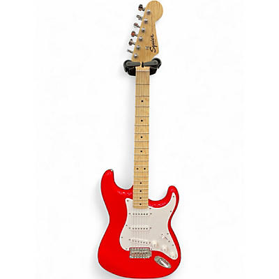 Used Squier Squier Classic Vibe '50s Stratocaster Maple Fingerboard Electric Guita Fiesta Red Solid Body Electric Guitar