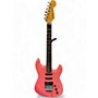 Used Squier Used Squier Squier HM Stratocaster HSS Pink Solid Body Electric Guitar Pink