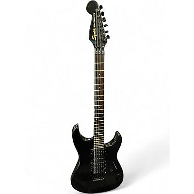 Used Squier Stagemaster Deluxe Metallic Black Solid Body Electric Guitar