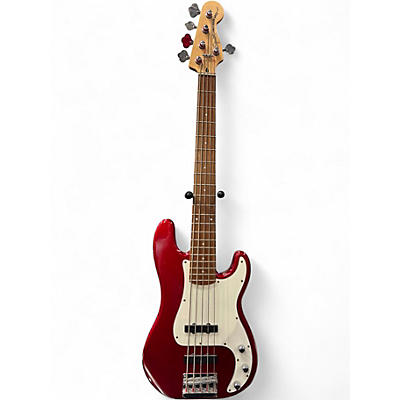 Used Squier Standard Jazz Bass Candy Apple Red Electric Bass Guitar