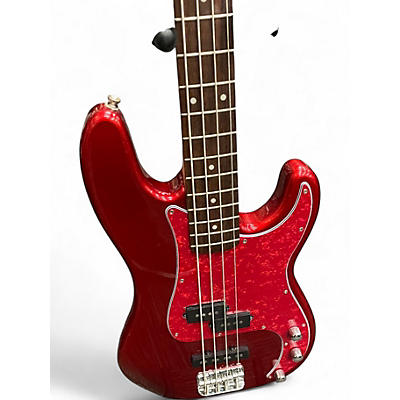 Used Squier Standard Series PJ Candy Apple Red Electric Bass Guitar