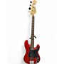 Used Squier Standard Series PJ Candy Apple Red Electric Bass Guitar Candy Apple Red