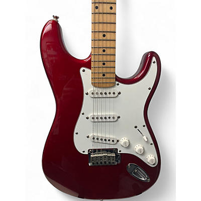 Used Squier Standard Series Stratocaster Candy Apple Red Metallic Solid Body Electric Guitar