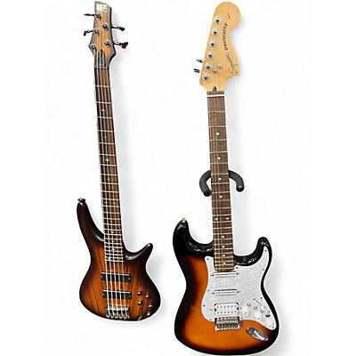 Used Squier Standard Stratocaster 2 Color Sunburst Solid Body Electric Guitar