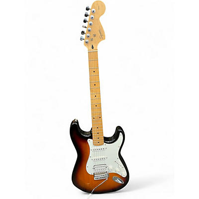 Used Squier Standard Stratocaster 3 Color Sunburst Solid Body Electric Guitar