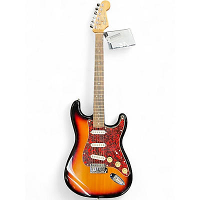 Used Squier Standard Stratocaster 3 Color Sunburst Solid Body Electric Guitar