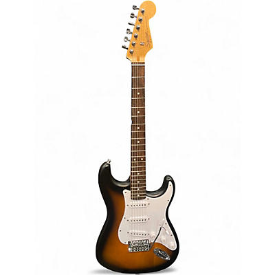 Used Squier Standard Stratocaster 3 Color Sunburst Solid Body Electric Guitar