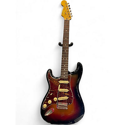 Used Squier Standard Stratocaster 3 Color Sunburst Solid Body Electric Guitar
