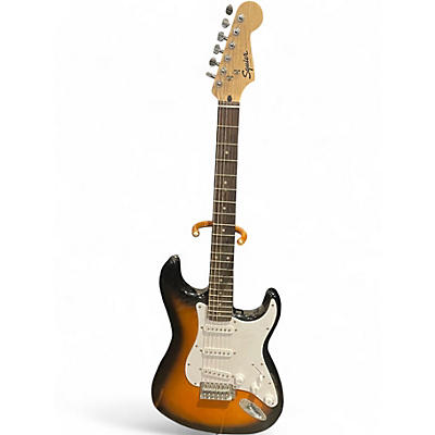 Used Squier Standard Stratocaster 3 Color Sunburst Solid Body Electric Guitar