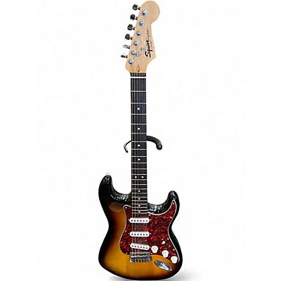 Used Squier Standard Stratocaster 3 Color Sunburst Solid Body Electric Guitar