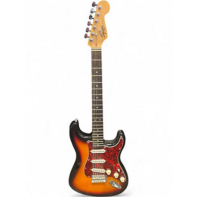 Used Squier Standard Stratocaster 3 Color Sunburst Solid Body Electric Guitar
