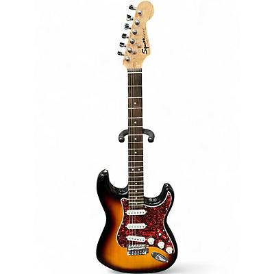 Used Squier Standard Stratocaster 3 Tone Sunburst Solid Body Electric Guitar