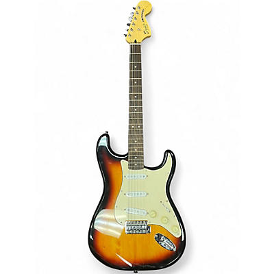 Used Squier Standard Stratocaster 3 Tone Sunburst Solid Body Electric Guitar