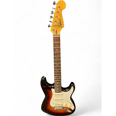 Used Squier Standard Stratocaster 3 Tone Sunburst Solid Body Electric Guitar