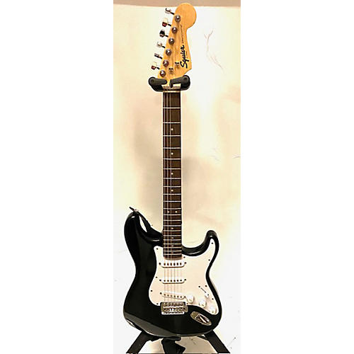 Squier Used Squier Standard Stratocaster Black And White Solid Body Electric Guitar Black and White