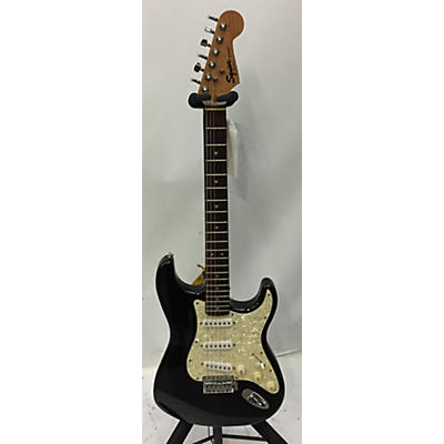 Squier Used Squier Standard Stratocaster Black Solid Body Electric Guitar