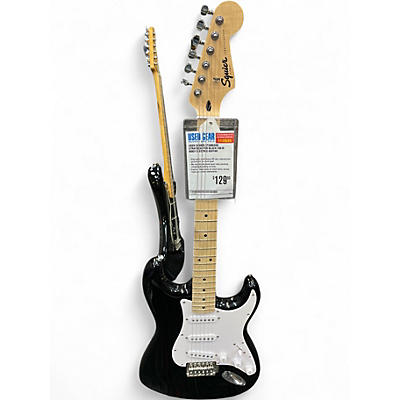 Used Squier Standard Stratocaster Black Solid Body Electric Guitar