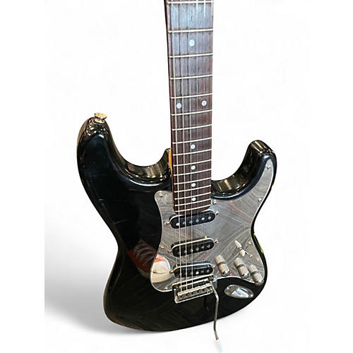 Used Squier Standard Stratocaster Black Solid Body Electric Guitar Black