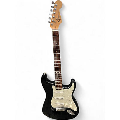 Used Squier Standard Stratocaster Black Solid Body Electric Guitar