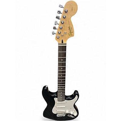 Used Squier Standard Stratocaster Black Solid Body Electric Guitar