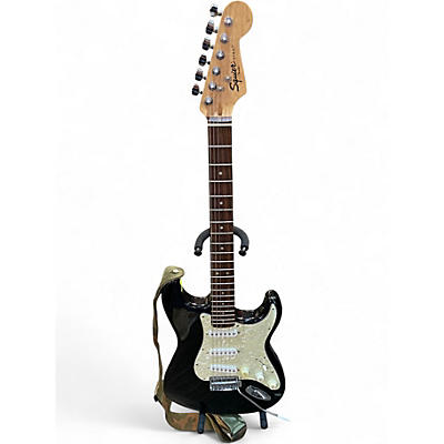 Used Squier Standard Stratocaster Black Solid Body Electric Guitar