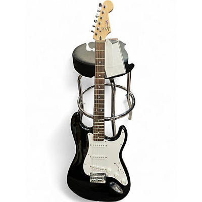Used Squier Standard Stratocaster Black Solid Body Electric Guitar