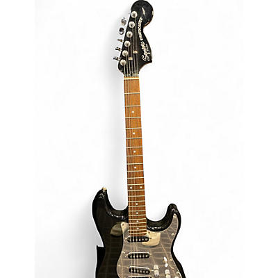Used Squier Standard Stratocaster Black Solid Body Electric Guitar