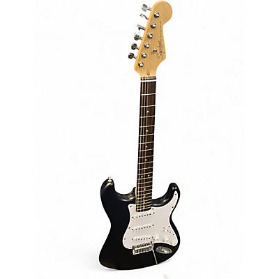 Used Squier Standard Stratocaster Black Solid Body Electric Guitar