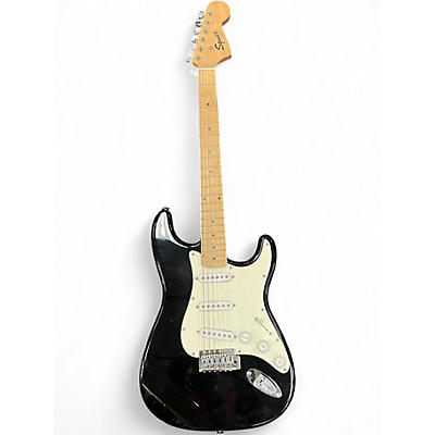 Used Squier Standard Stratocaster Black Solid Body Electric Guitar