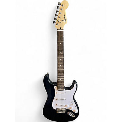 Used Squier Standard Stratocaster Black Solid Body Electric Guitar