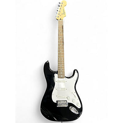 Used Squier Standard Stratocaster Black Solid Body Electric Guitar