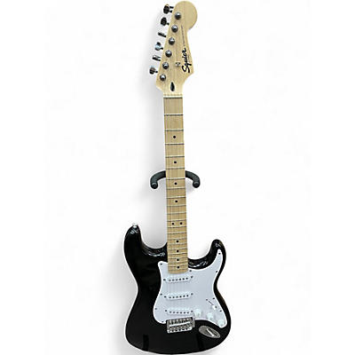 Used Squier Standard Stratocaster Black Solid Body Electric Guitar