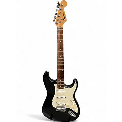 Used Squier Standard Stratocaster Black Solid Body Electric Guitar
