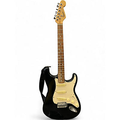Used Squier Standard Stratocaster Black Solid Body Electric Guitar
