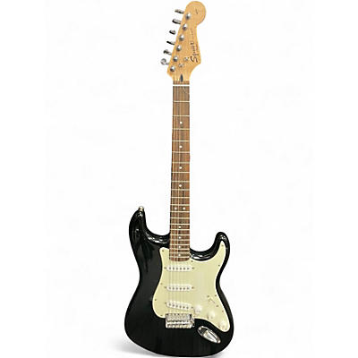 Used Squier Standard Stratocaster Black Solid Body Electric Guitar