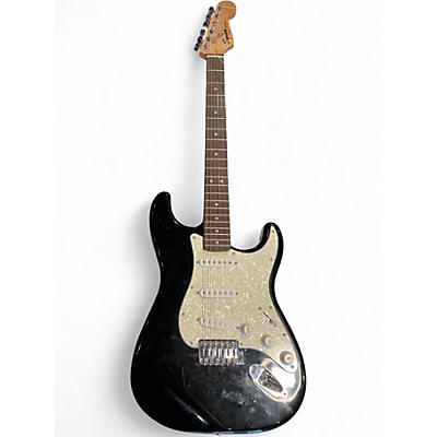 Used Squier Standard Stratocaster Black Solid Body Electric Guitar