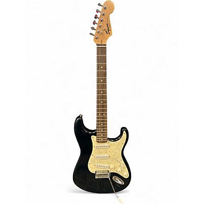 Used Squier Standard Stratocaster Black Solid Body Electric Guitar