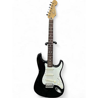 Used Squier Standard Stratocaster Black Solid Body Electric Guitar