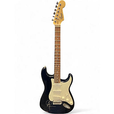 Used Squier Standard Stratocaster Black Solid Body Electric Guitar