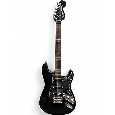 Used Squier Standard Stratocaster Black Solid Body Electric Guitar