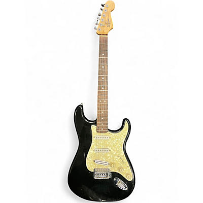 Used Squier Standard Stratocaster Black Solid Body Electric Guitar