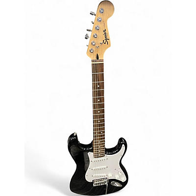 Used Squier Standard Stratocaster Black Solid Body Electric Guitar