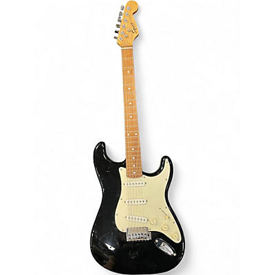 Used Squier Standard Stratocaster Black and White Solid Body Electric Guitar