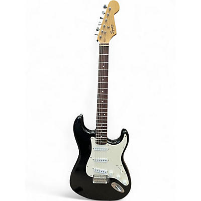 Used Squier Standard Stratocaster Black and White Solid Body Electric Guitar