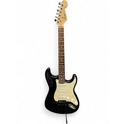 Used Squier Standard Stratocaster Black and White Solid Body Electric Guitar