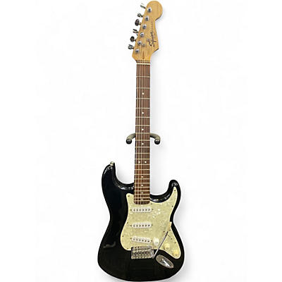 Used Squier Standard Stratocaster Black and White Solid Body Electric Guitar