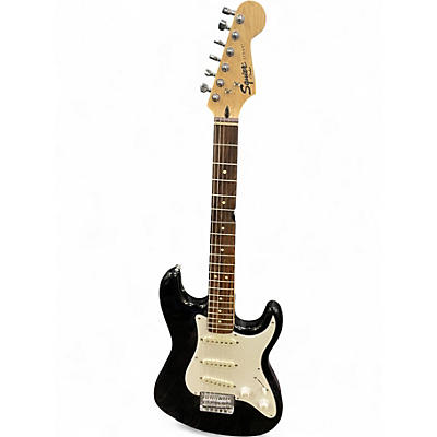 Used Squier Standard Stratocaster Black and White Solid Body Electric Guitar